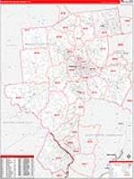 Naugatuck Valley, Ct Carrier Route Wall Map